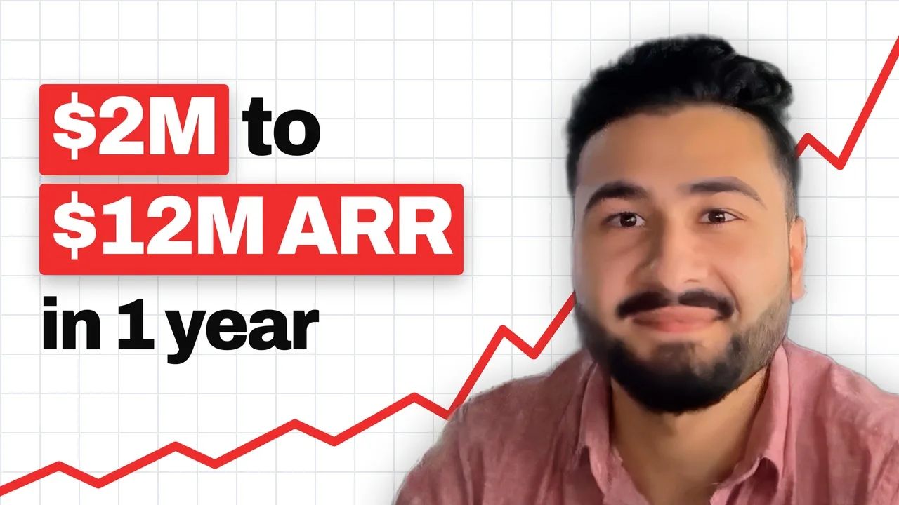 Real podcast thumbnail, rising chart layout